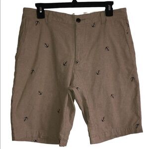 Dockers 100% cotton nautical theme anchor deco five pocket zip‎ button front 32